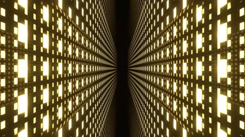 Yellow Neon Tech Grid Perspective Background Vj Loop In 4K