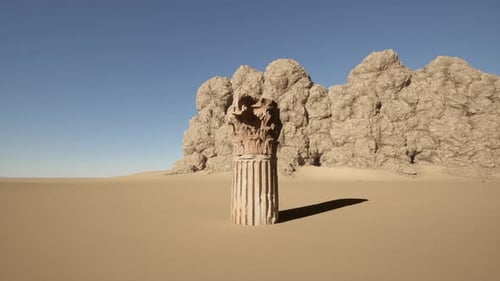 A Large Pillar in the Middle of a Desert