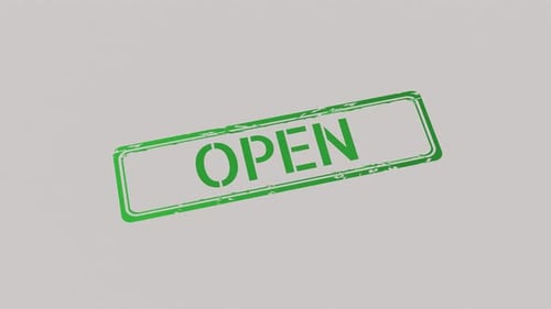 Green Open Word Stamping Reveal