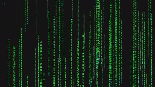 Digital Code Rain – 4K Matrix Style Background with Alpha Channel