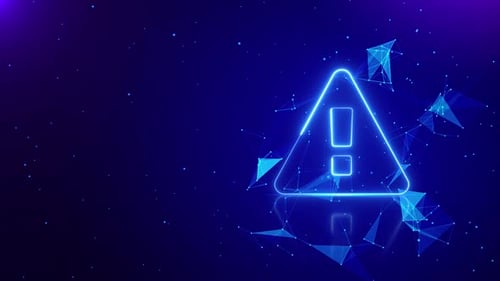 Warning Sign Technology Background Loop