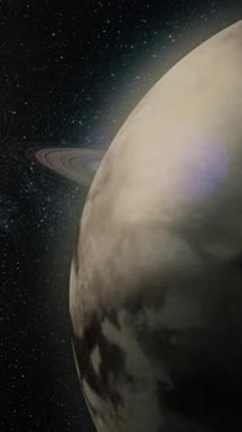 Animierter Loop of Planet mit realistischen Texturen und atmosphärischen Effekten Animierter Hintergrund von