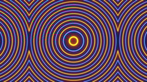 Blue And Orange Glowing Curly Pattern Background Vj Loop In 4K