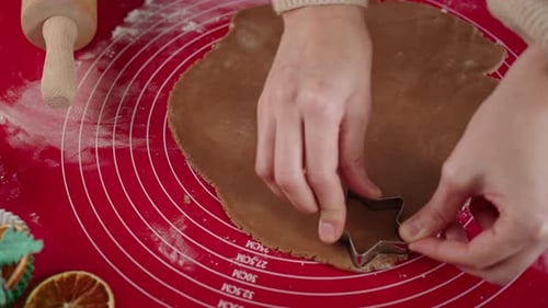 Baking Holiday Cookies for Christmas at Home