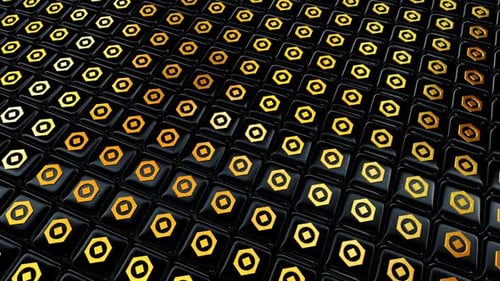 Golden Hexagonal Geometric Pattern Looping Background
