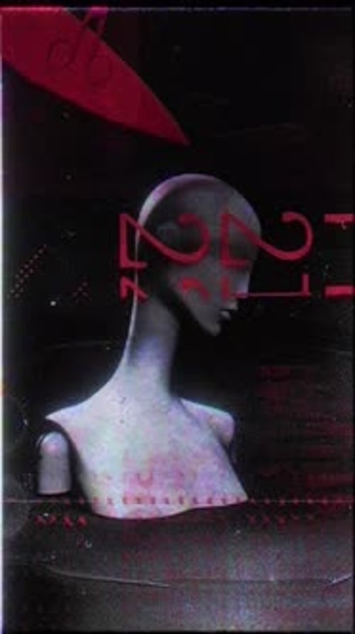 Mannequinkopf mit altem Geräusch und Kratzern, Portraitfilm-Effekt, Schleife