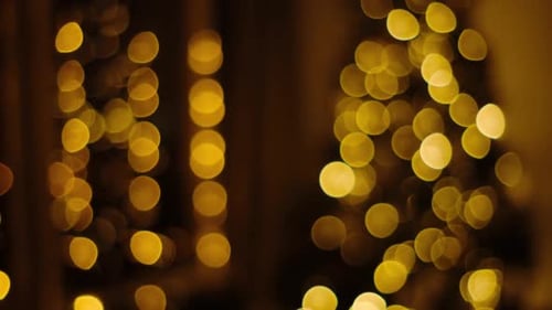 Golden Glitter Lights Bokeh Effect