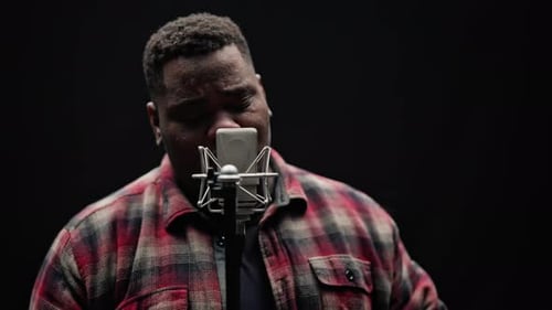 Singer Looking At The Camera After A Performance