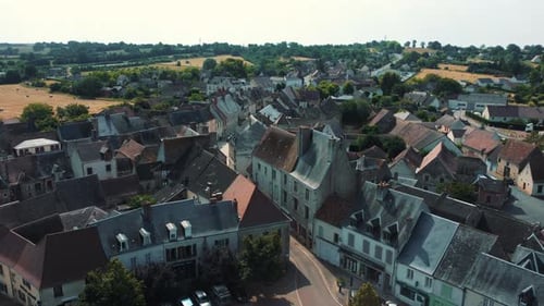 Drone view of Saint Pierre le Moutier