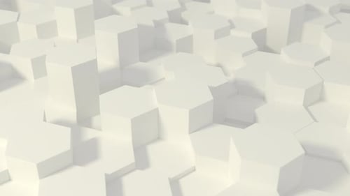 Abstract Honeycomb Background Loop. Light, Minimal, Clean, Moving Hexagonal Grid Wall With