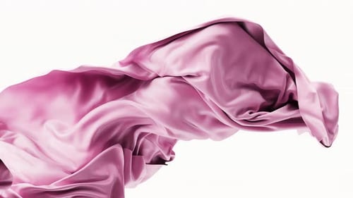 Flowing Pink Silk Fabric Motion Background