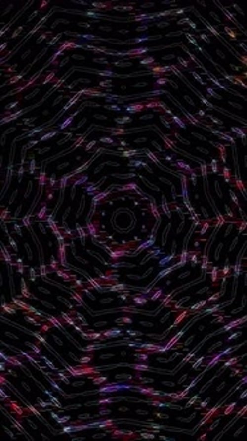 Vertical Neon Glitch Effect Abstract Animated Background