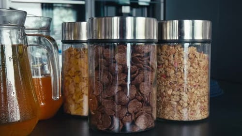 Breakfast Cereal and Juice Variety