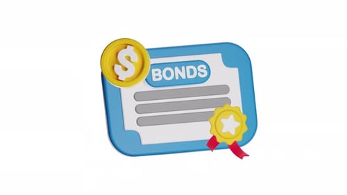 3d Icon Animation Financial Bonds