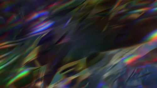 Irisierende optische Lichtstreifen mit chromatischer Brechung und Glass Blur Loop 4K