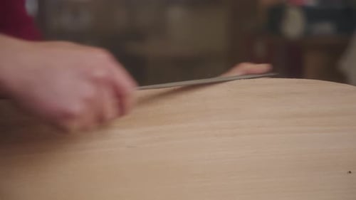 Middle Aged Man makes a Skateboard