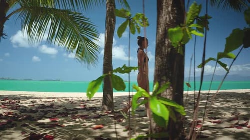 Woman Walking on Thailand Beach