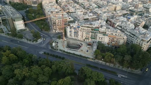 Construction Works at Evangelismos Metro Station in Athens