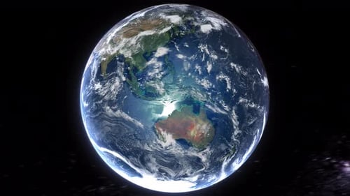Realistic Earth From Space Zoom In Clouds Mozambique