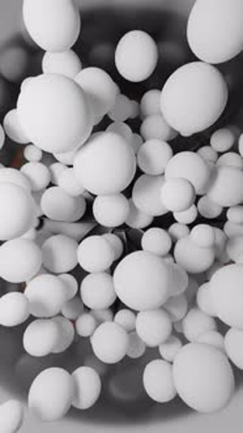White Spheres 3D Loop Shapes Animation