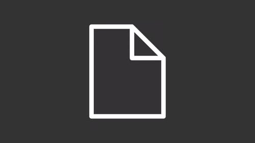 Minimalist Animated Document Page Icon Reveal