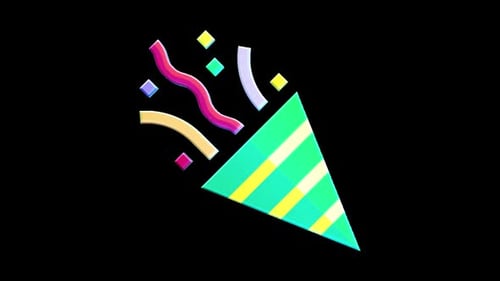 Color Confetti Animation 3d