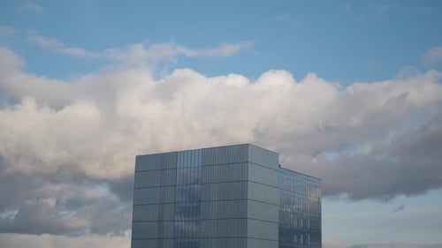 Modern City Buildings Against Blue Sky