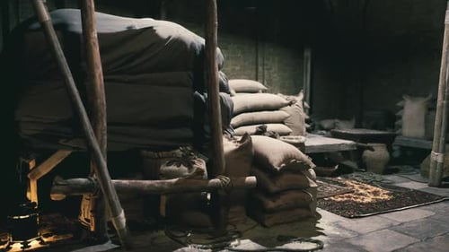 Traditional African Goods Market at Dawn