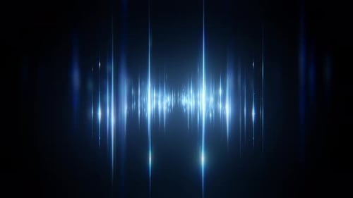 Blaues leuchtendes Licht, Flare, Tunnelkamera, Fly Through Motion, Video-Loop-Hintergrund