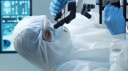 Professional Medical Doctors Working in Hospital Office Making Computer Research Medicine Healthcare