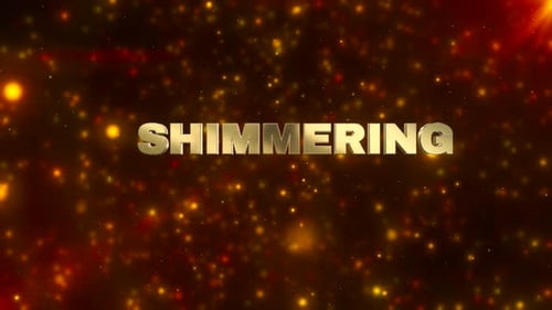 Shimmering Golden 3D Text Reveal with Particles