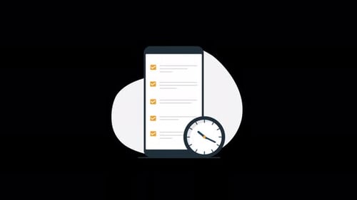 Vídeo de animação do conceito de gerenciamento de tarefas - transparente