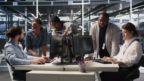 Engineering Team in Data Center Using AI Automation