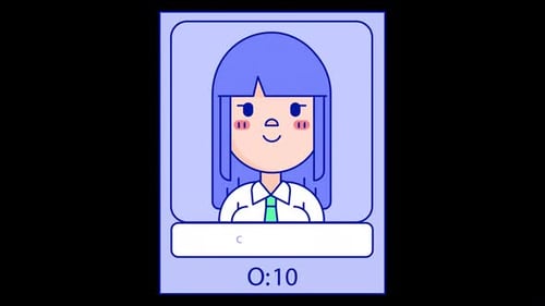 Flat Design Female Character Profile Reveal Animation