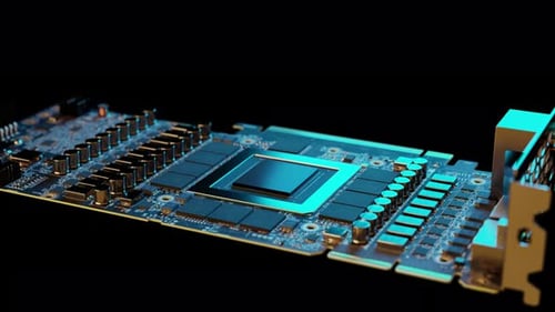 Graphics Card Close-up Alpha Channel