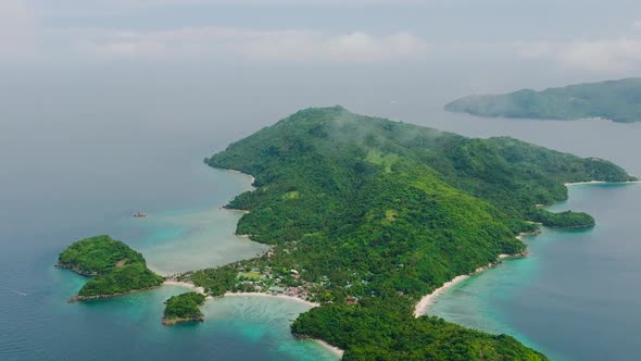 Alad Island in Romblon Philippines, Overhead Stock Footage ft. island ...