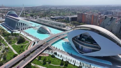 Cidade das Artes e Ciências em Valência, na Comunidade Valenciana, Espanha.