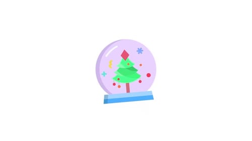 Animated Snow Ball icon Alpha Channel