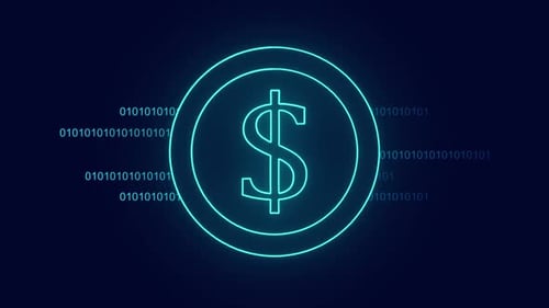 Us Dollar digital Currency with series of zeros and one electronic payments