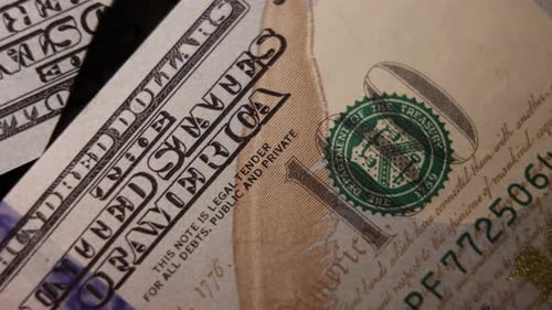 Macro View of US 100 Dollar Bills