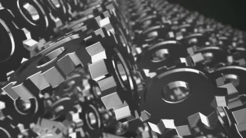 Komplexer metallischer Getriebemechanismus in Industriemaschinen