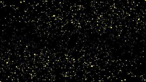 HD 3D animation. Natural Organic Dust Particles Floating On Black Background