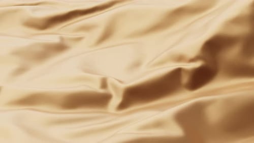 Luxuriöses Wellentuch mit goldenem Seidenhintergrund, abstrakter Zärtlichkeit, satinierter Stoff