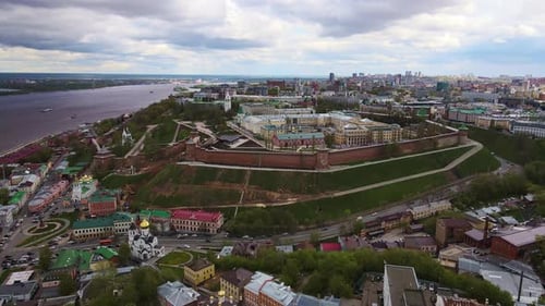 City View With River And Fortress From Above