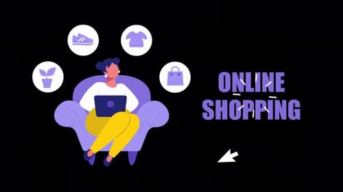 Online Shopping Animation 4K On Alpha