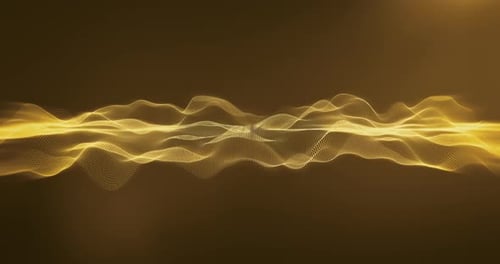 Golden Abstract Particle Wave Loopable Background