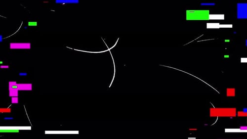 L'effet glitch sur fond noir.