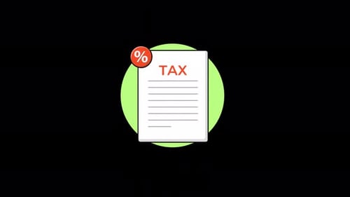 Tax Payment Concept Animation Video - Transparent