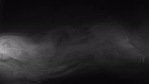 Abstraktes dunkles Texturmuster mit Rauch über schwarzem Hintergrund, Nebel oder Dampf