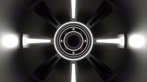 White Neon Light Ventilation Background Vj Loop In 4K
